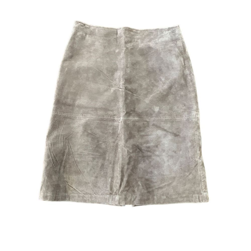 St. John’s bay vintage suede leather brown pencil skirt size 8